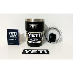 YETI Rambler 16 oz Stackable Tumbler, NEW, Black